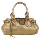 Chloe Paddington Hand Bag Leather Gold Auth am11925A-2