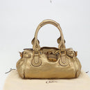 Chloe Paddington Hand Bag Leather Gold Auth am11925A-24