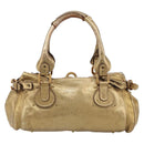 Chloe Paddington Hand Bag Leather Gold Auth am11925A-3