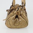 Chloe Paddington Hand Bag Leather Gold Auth am11925A-4