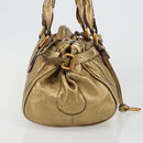 Chloe Paddington Hand Bag Leather Gold Auth am11925A-5