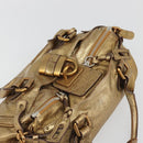 Chloe Paddington Hand Bag Leather Gold Auth am11925A-6