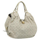 LOUIS VUITTON Punching Mahina XL Tote Bag Leather Beige M93978 LV Auth am11926V-1