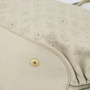 LOUIS VUITTON Punching Mahina XL Tote Bag Leather Beige M93978 LV Auth am11926V-9