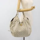 LOUIS VUITTON Punching Mahina XL Tote Bag Leather Beige M93978 LV Auth am11926V-22