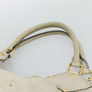 LOUIS VUITTON Punching Mahina XL Tote Bag Leather Beige M93978 LV Auth am11926V-8