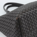 BOTTEGA VENETA INTRECCIATO Cabas PM Tote Bag Leather Dark Brown Auth am11927SM-16
