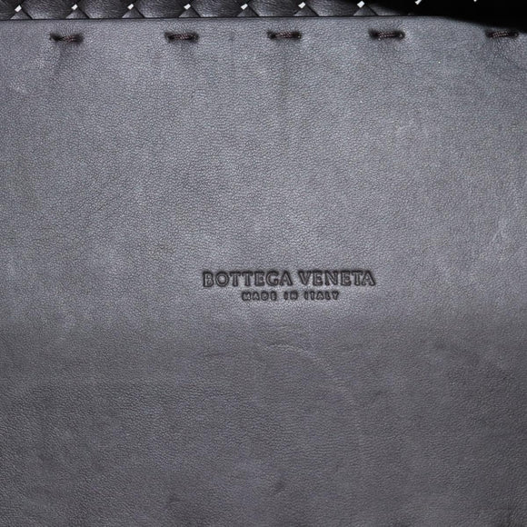 BOTTEGA VENETA INTRECCIATO Cabas PM Tote Bag Leather Dark Brown Auth am11927SM