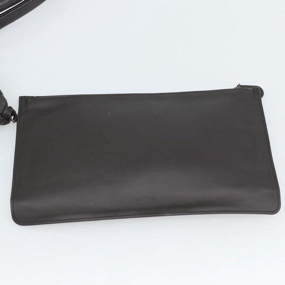 BOTTEGA VENETA INTRECCIATO Cabas PM Tote Bag Leather Dark Brown Auth am11927SM