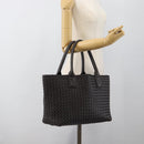 BOTTEGA VENETA INTRECCIATO Cabas PM Tote Bag Leather Dark Brown Auth am11927SM-24