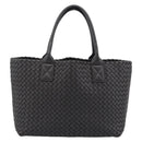 BOTTEGA VENETA INTRECCIATO Cabas PM Tote Bag Leather Dark Brown Auth am11927SM-2