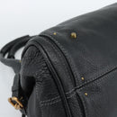 Chloe Paddington Hand Bag Leather Black Gold Silver Auth am11929M-15
