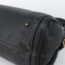Chloe Paddington Hand Bag Leather Black Gold Silver Auth am11929M-16