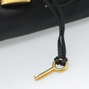 Chloe Paddington Hand Bag Leather Black Gold Silver Auth am11929M-18