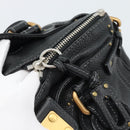 Chloe Paddington Hand Bag Leather Black Gold Silver Auth am11929M-21