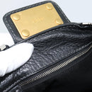 Chloe Paddington Hand Bag Leather Black Gold Silver Auth am11929M-22