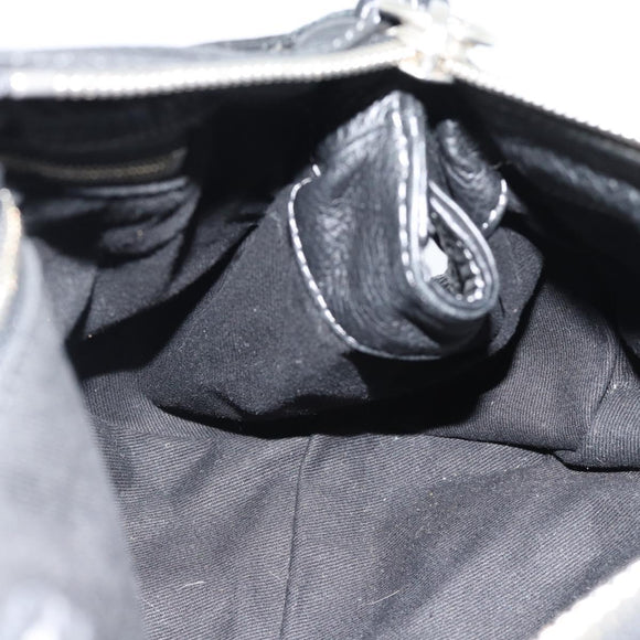 Chloe Paddington Hand Bag Leather Black Gold Silver Auth am11929M