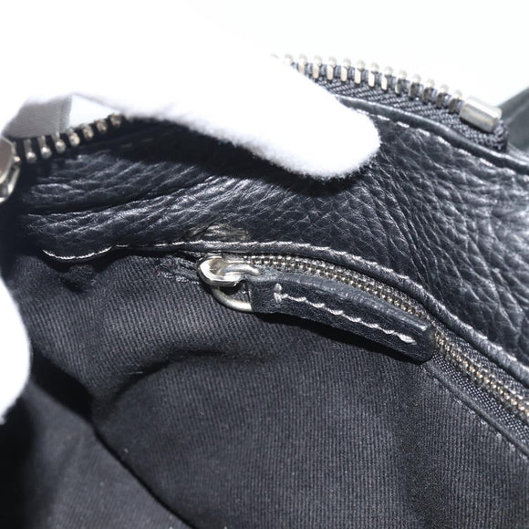 Chloe Paddington Hand Bag Leather Black Gold Silver Auth am11929M