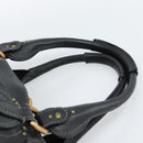 Chloe Paddington Hand Bag Leather Black Gold Silver Auth am11929M-14