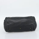 Chloe Paddington Hand Bag Leather Black Gold Silver Auth am11929M-5
