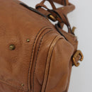 Chloe Paddington Hand Bag Leather Brown Gold Silver Auth am11930V-10