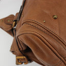 Chloe Paddington Hand Bag Leather Brown Gold Silver Auth am11930V-11