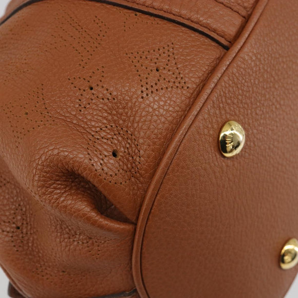 LOUIS VUITTON Mahina Runner PM Hand Bag Leather Brown M97052 LV Auth am11933V