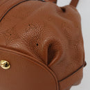 LOUIS VUITTON Mahina Runner PM Hand Bag Leather Brown M97052 LV Auth am11933V-16