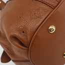 LOUIS VUITTON Mahina Runner PM Hand Bag Leather Brown M97052 LV Auth am11933V-17