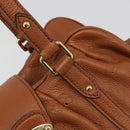 LOUIS VUITTON Mahina Runner PM Hand Bag Leather Brown M97052 LV Auth am11933V-19