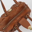 LOUIS VUITTON Mahina Runner PM Hand Bag Leather Brown M97052 LV Auth am11933V-9