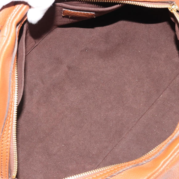 LOUIS VUITTON Mahina Runner PM Hand Bag Leather Brown M97052 LV Auth am11933V