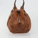 LOUIS VUITTON Mahina Runner PM Hand Bag Leather Brown M97052 LV Auth am11933V-3