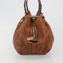 LOUIS VUITTON Mahina Runner PM Hand Bag Leather Brown M97052 LV Auth am11933V-4