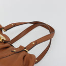 LOUIS VUITTON Mahina Runner PM Hand Bag Leather Brown M97052 LV Auth am11933V-14