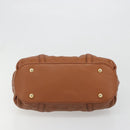 LOUIS VUITTON Mahina Runner PM Hand Bag Leather Brown M97052 LV Auth am11933V-5