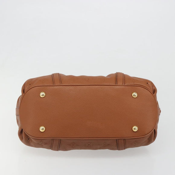 LOUIS VUITTON Mahina Runner PM Hand Bag Leather Brown M97052 LV Auth am11933V