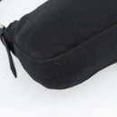 FENDI Mamma Baguette Hand Bag Cotton jersey Black Silver Auth am11937A-16
