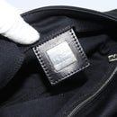 FENDI Mamma Baguette Hand Bag Cotton jersey Black Silver Auth am11937A-17