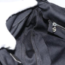 FENDI Mamma Baguette Hand Bag Cotton jersey Black Silver Auth am11937A-18