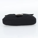 FENDI Mamma Baguette Hand Bag Cotton jersey Black Silver Auth am11937A-5