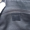 CELINE Macadam Canvas Boston Bag PVC Leather Black Gold Auth am11938V-17