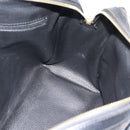 CELINE Macadam Canvas Boston Bag PVC Leather Black Gold Auth am11938V-18
