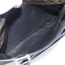 CELINE Macadam Canvas Boston Bag PVC Leather Black Gold Auth am11938V-22