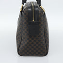 CELINE Macadam Canvas Boston Bag PVC Leather Black Gold Auth am11938V-4