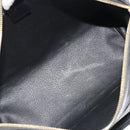 CELINE Macadam Canvas Boston Bag PVC Leather Black Gold Auth am11939V-18