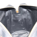 CELINE Macadam Canvas Boston Bag PVC Leather Black Gold Auth am11939V-19