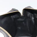 CELINE Macadam Canvas Boston Bag PVC Leather Black Gold Auth am11939V-20
