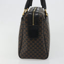 CELINE Macadam Canvas Boston Bag PVC Leather Black Gold Auth am11939V-5