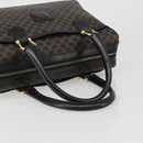 CELINE Macadam Canvas Boston Bag PVC Leather Black Gold Auth am11939V-7